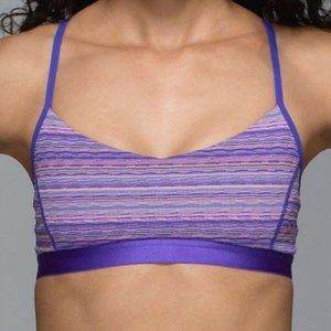 Lululemon Shala Bra Purple Caged Back Size 4